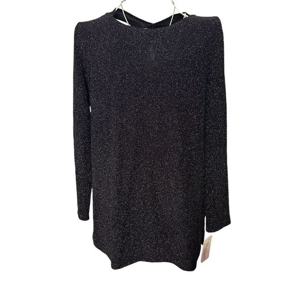NEW WITH TAGS Beautiful Ciara Sun Woo Long Slv Top Womens Black W/sparkle Top W - Picture 1 of 11